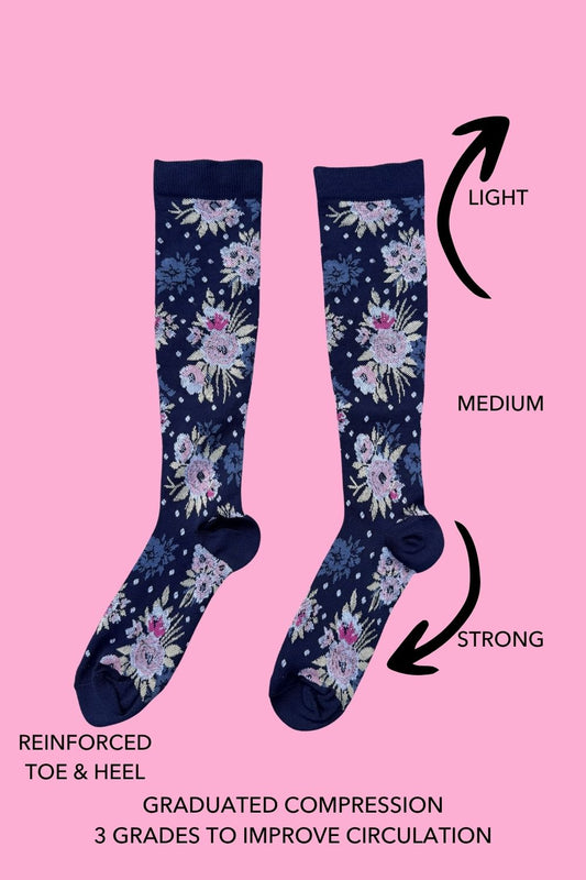 AS Lightweight Compression Socks - Starlight Peony | PRE ORDER LATE NOV