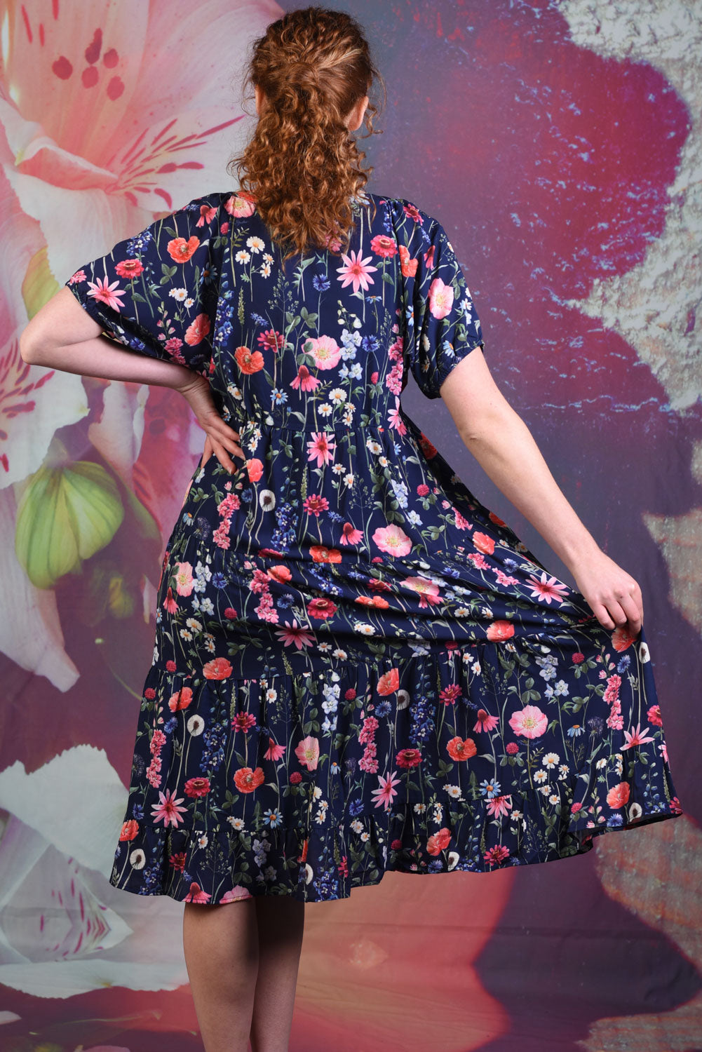 Model wearing Corsica Magic Dress - Garden Party by Annah Stretton
