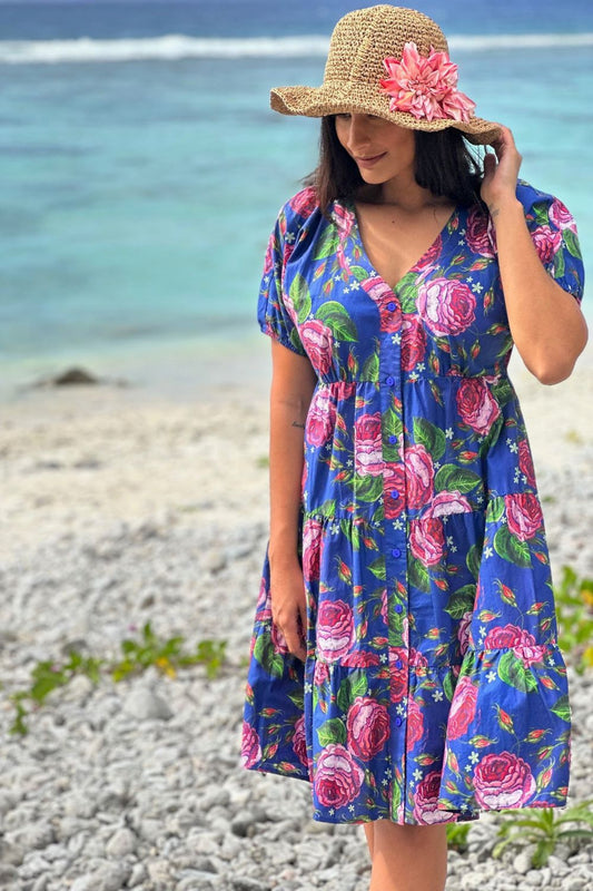 Corsica Violet Dress - Navy