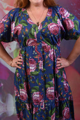 Corsica Violet Dress - Navy