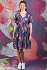 Corsica Violet Dress - Navy