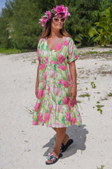Garden Delight floral cotton dress NZ