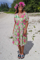 Corsica Violet Dress – Garden Delight cotton floral dress