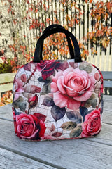 Cosmetic Insulated Travel Bag - Heart Rose