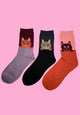 Cosy Blend Kitten Socks - Includes Wool - Multi Pack Of 3