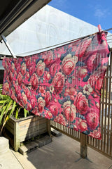 Cotton Wrap Crimson Bloom – Annah Stretton floral accessory