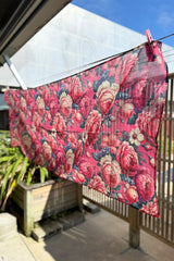 Cotton Wrap Crimson Bloom – Annah Stretton floral accessory