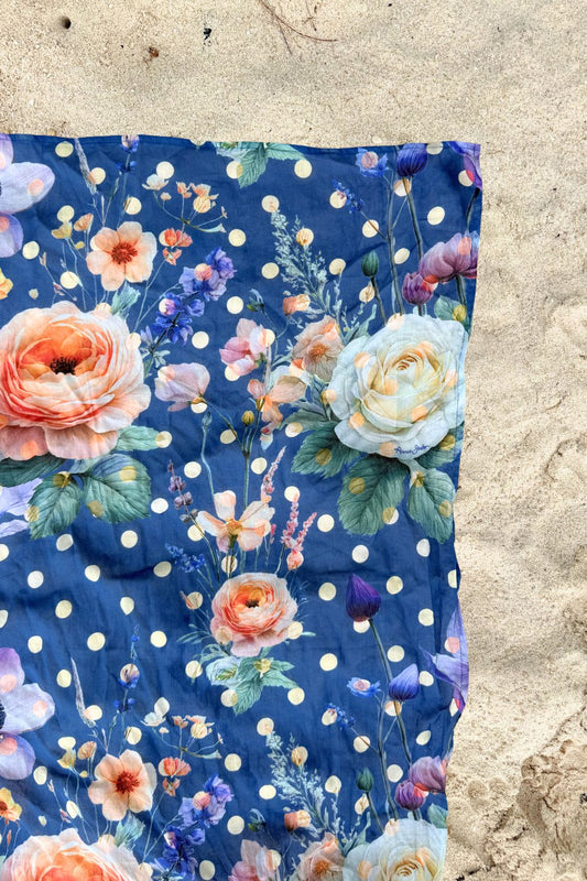 Cotton Wrap - Navy Spotty Floral