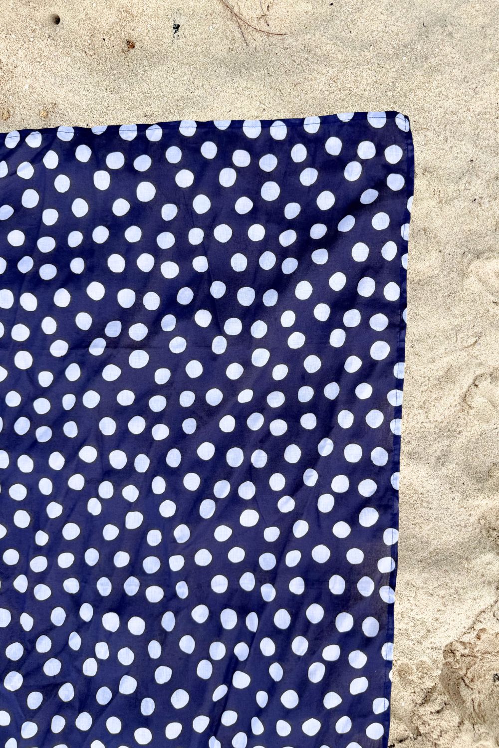 Cotton Wrap - Navy Spot