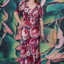 Penny Lane Dress - Crimson Bloom