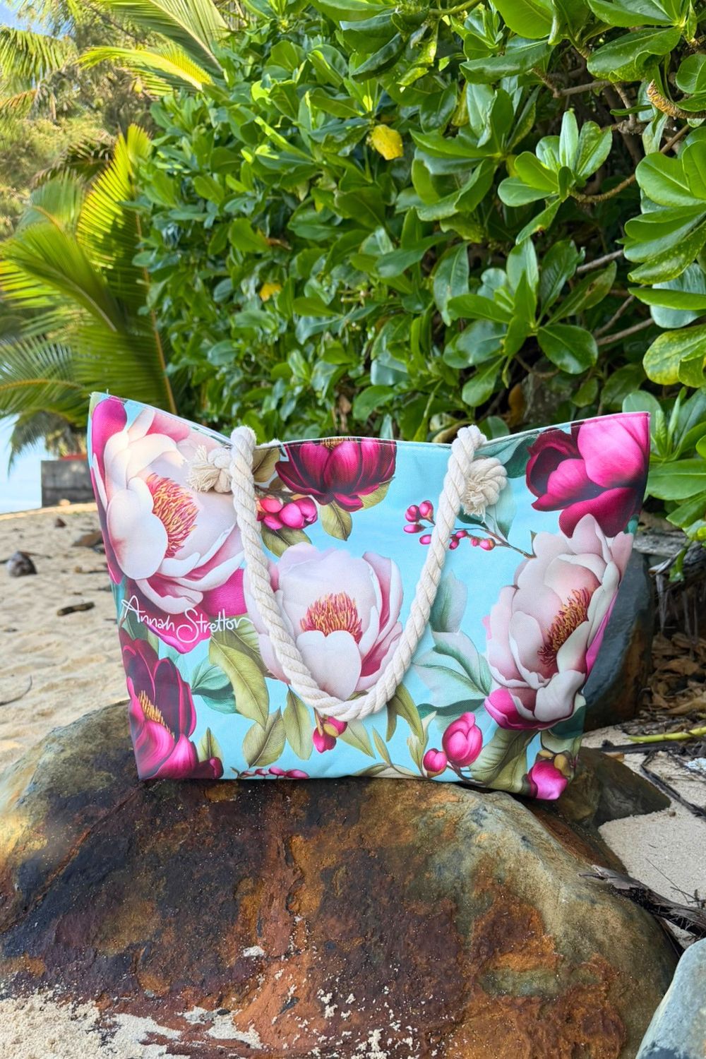 AS Large Beach Bag - Crimson Whisper