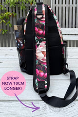 Lightweight travel sling bag floral