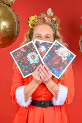 Annah Stretton Swedish Dish Cloth 3 Pack – Christmas edition Petal Chorus, Merry Bloom, Midnight Holly prints