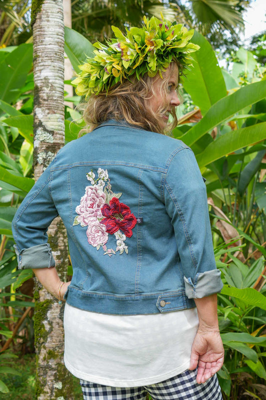 Statement jacket with sequin embroidery