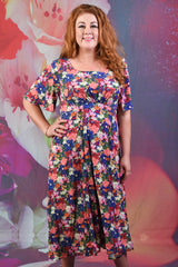 Down the Line Dress - Echinacea