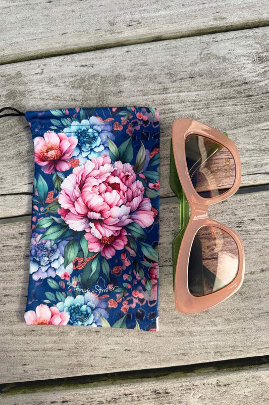 Drawstring Glasses Case - Feline Grace