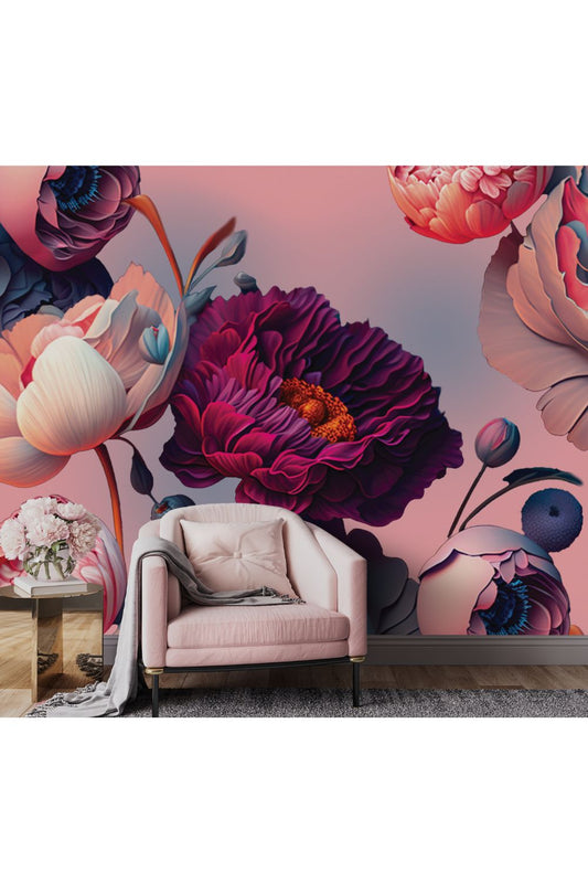 Dream Floral Mural Wallpaper - 2.7m x 3m