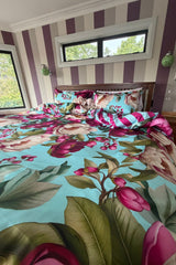 Cotton - Duvet Cover Set - Crimson Whisper