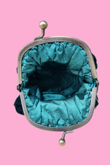 Edna Velvet Coin Purse - Forest Green
