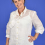 Elise Ruffle Shirt - Pearl  | PRE ORDER - END OCTOBER