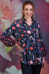 Model wearing Annah Stretton Elsie Ivy Floral Top