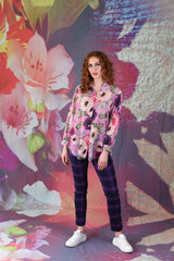 Vita Neri Pant - Purple Plaid