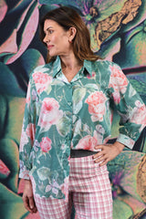 Elsie Cotton Shirt - Rambling Rose