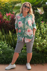 Elsie Cotton Shirt - Rambling Rose