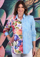 Eva Blouse - Blue Floral Overload | SALE