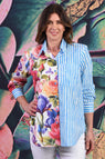 Eva Blouse - Blue Floral Overload