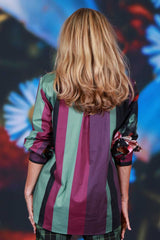 Velvet Bloom floral cotton blouse