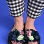 Navy Floral Statement Slides