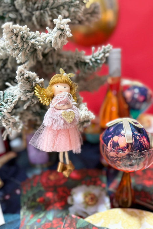 Francie Angel festive ornament – 16cm hanging Christmas décor