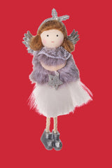 AS Wine Gift Bag - Mauve Floral With Silver Francie Angel