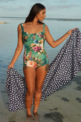 Front view Gracie Bather Enchanted Garden – NZ women’s one-piece swimwear