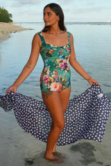 Side view Gracie Bather Enchanted Garden – floral one-piece swimsuit