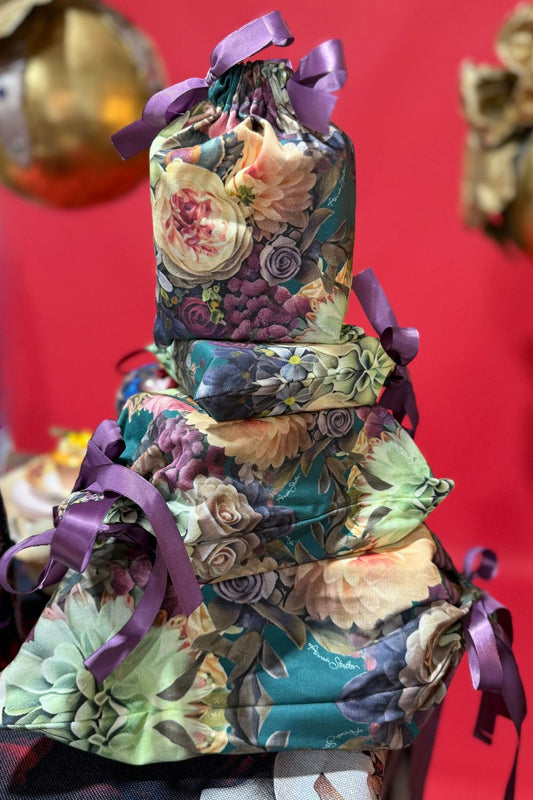 Gift Bag Trio - Teal Peony