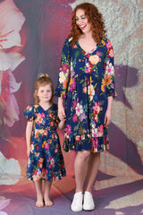 Candy Girl's Wrap Dress - Tropical