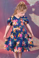 Candy Girl's Wrap Dress - Tropical