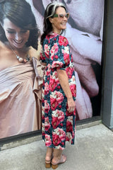 Women’s floral dress in Vintage Peonies print