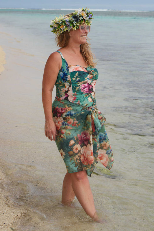 Side view Gracie Bather Enchanted Garden – NZ women’s one-piece swimwear