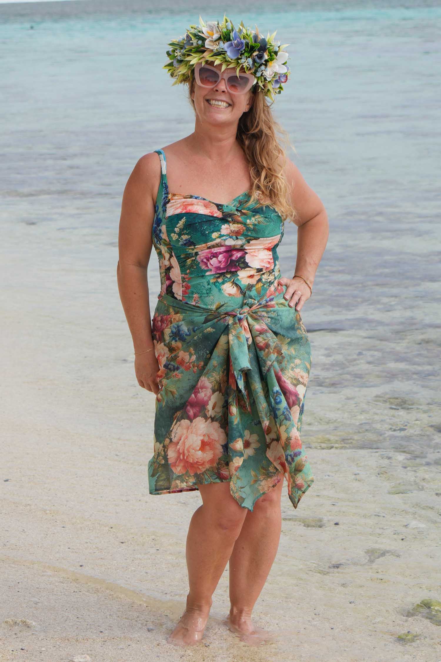 Front view Gracie Bather Enchanted Garden – NZ women’s one-piece swimwear