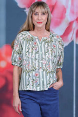 Amelie Bambi Top- Meadow Stripes | PRE ORDER - MID SEPTEMBER