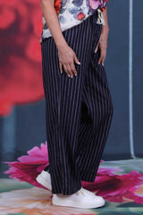 Aria Pants - Navy Stripe