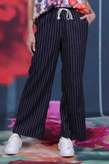Aria Pants - Navy Stripe