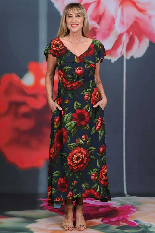 Miranda Dress - Vintage Ruby