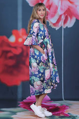 Queenie Dress - Navy Reverie