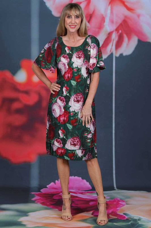Pleat Me Dress - Garden Amour