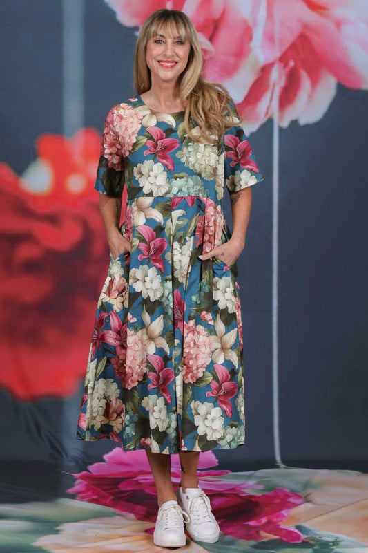 Violet Rose Dress - Floral Rhythm