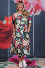 Violet Rose Dress - Floral Rhythm